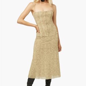 WeWoreWhat Moody Baroque Midi Skirt